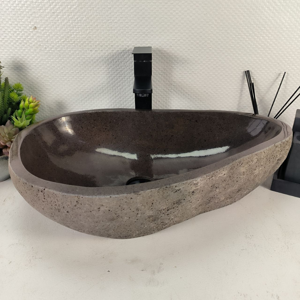 Каменная раковина из речного камня RS-05033 (58*38*15) 0857 из натурального камня