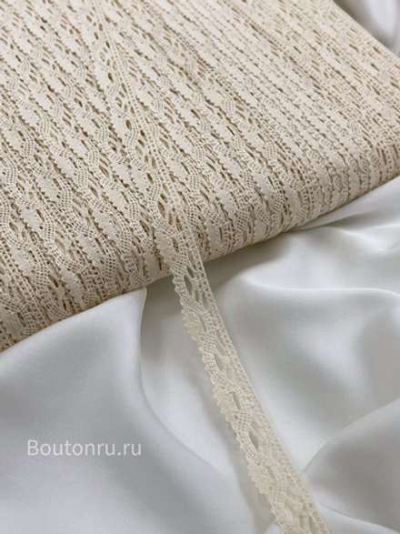 Кружево бежевое плетеное8 11 мм хлопок