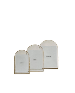 Zara Home Фоторамка из стекла, цвет золотой, 21 см
