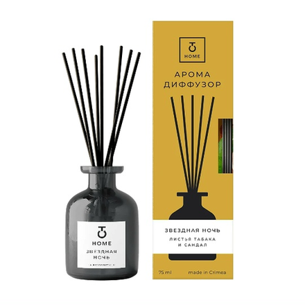 Аромадиффузор Звездная ночь Листья табака и сандал ТВ, 75мл, ТМ TAVRIDA HOME
