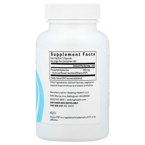 Seeking Health, фосфатидилсерин, 150 мг, 60 капсул