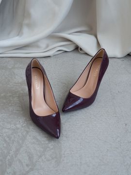 Женские туфли лодочки на шпильке - SHSS1003-010-lak-cher