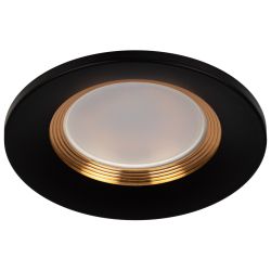 Светильник встраиваемый алюминиевый ЭРА KL107 BK/GD под лампу MR16 GU5.3 черный/золото | Алюминиевые встраиваемые светильники