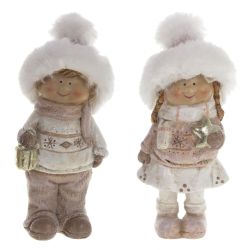 GAEM Фигурка декоративная "Мальчик/Девочка", L6 W4 H13 см, 2в.