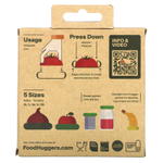 Food Huggers, многоразовые силиконовые консервные банки, 5 шт.