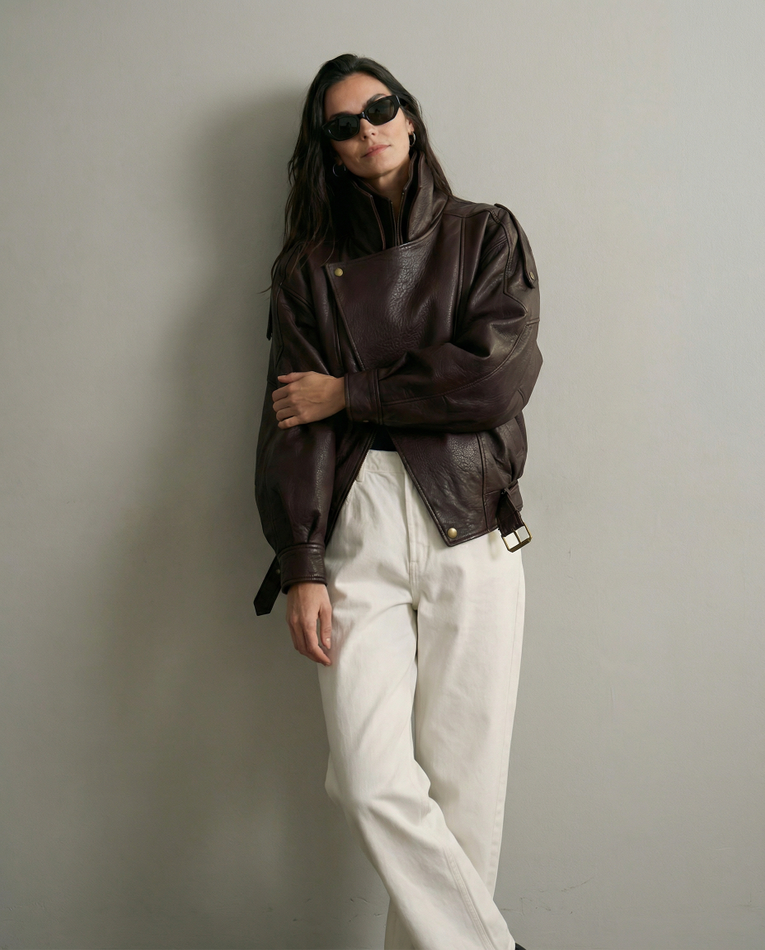 Кожаная куртка ARVELL (bordo)