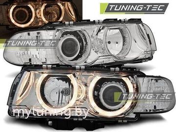 Передние фары angel eyes chrome H7/H7 для BMW 7 E38