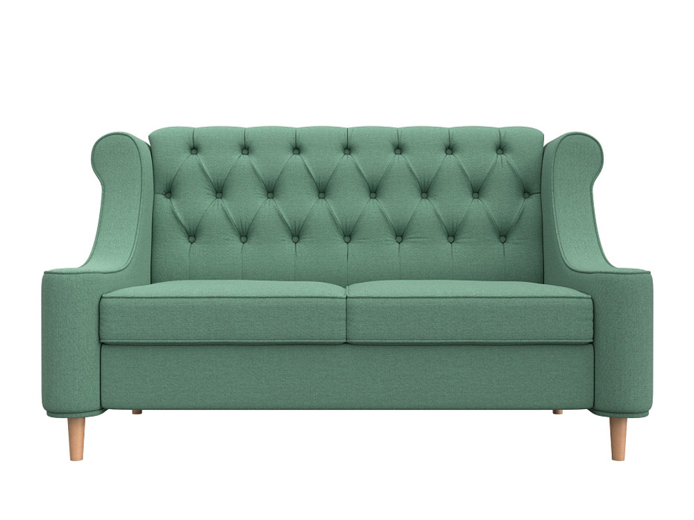 Диван кухонный прямой Бронкс, Амур 11 зеленый, Рогожка, 123731