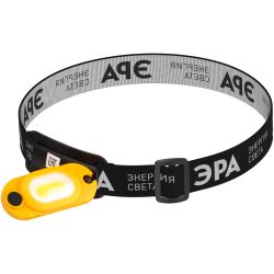 Фонарь налобный светодиодный ЭРА Рабочие Практик GA-801 аккумуляторный яркий мощный 4 режима жёлто-черный
