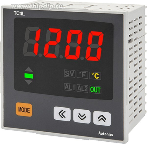TC4L-24R температурный контроллер с ПИД-регулятором, Ш96хВ96, 4 разряда, 1 вых. реле + 1 SSR (выход на твердотельное реле)+2 аварийных выход