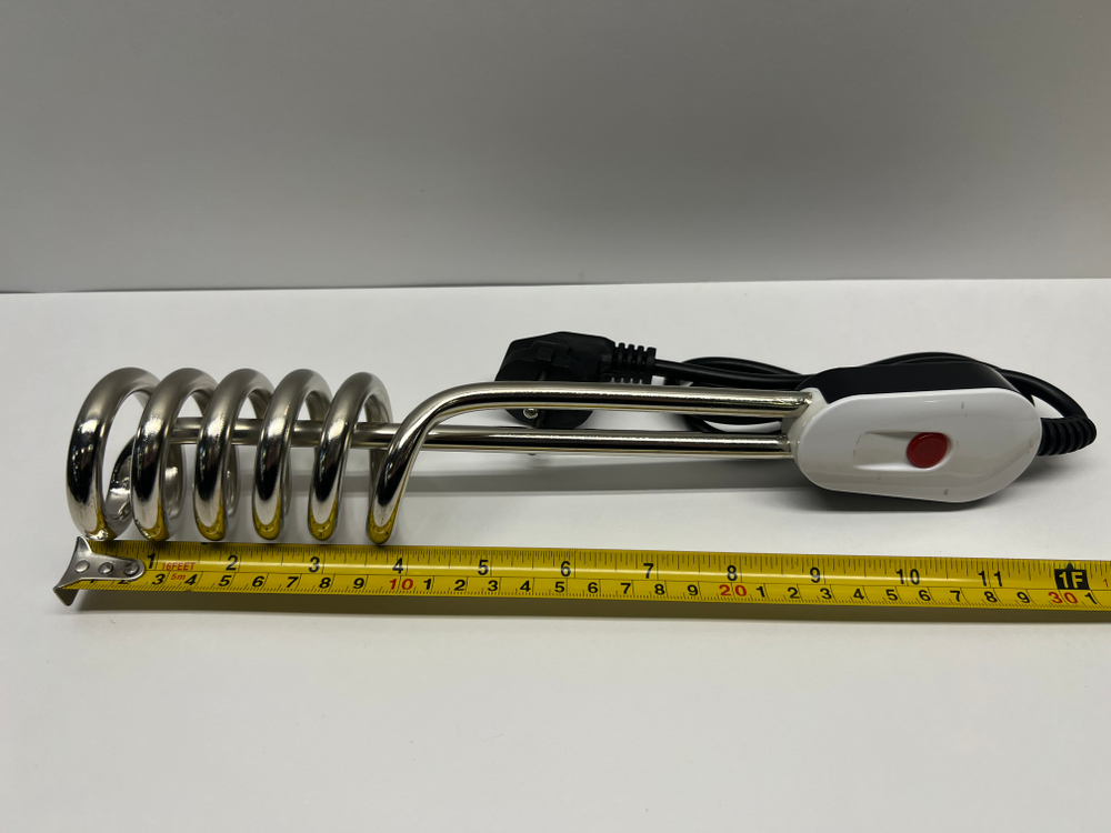 HJ-1810 / Кипятильник, 1500 - 2000W, 220V, спираль пружина, индикатор, цвет: черный (за 1 шт.)