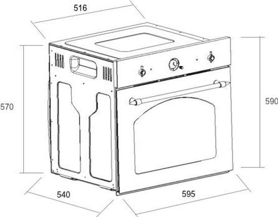 Электрический духовой шкаф LORE EO 5M-2G RTR черная