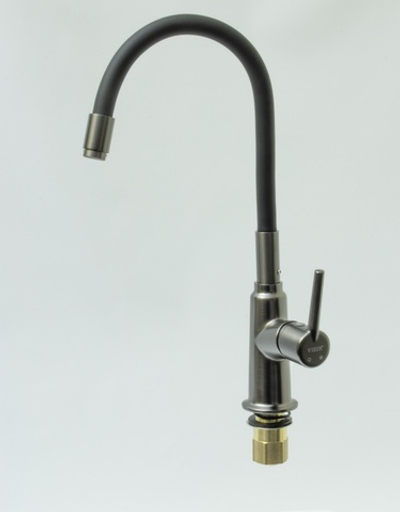 103523-G Смеситель од. для кухни с гиб. излив (ГРАФИТ/ЧЕРНЫЙ) ViEiR (10/1шт)