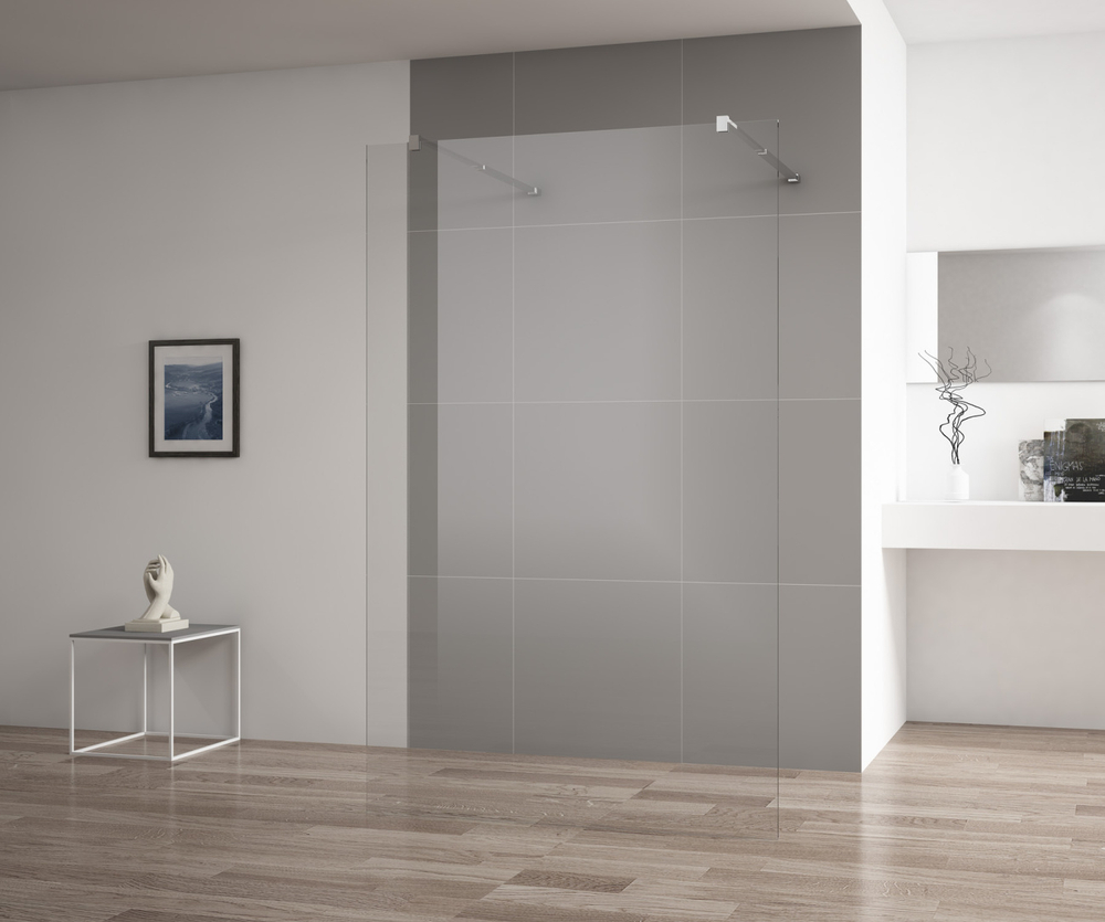 Душевая перегородка Cezares LIBERTA-L-2-125-C-Cr профиль хром, стекло прозрачное