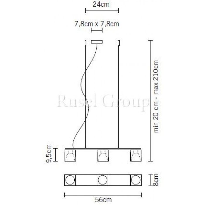 Подвесной светильник Fabbian Cubetto Crystal Glass D28 A13 00