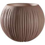 Кашпо для цветов пластиковое 1,7л d-13,5см «Сфера» Мокко