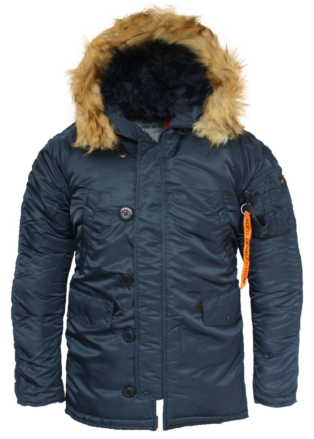 Куртка Аляска N-3B Husky Denali (синяя - r.blue/orange)
