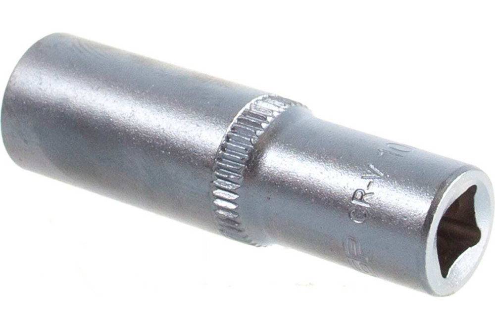 Головка торцовая удлиненная МАСТЕР (10 мм; 1/4"; Cr-V; FLANK) Зубр 27717-10