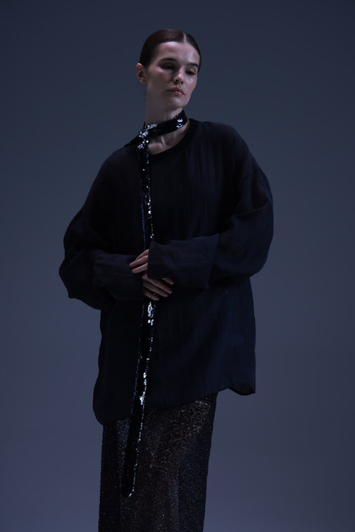 Юбка из органзы, молоко