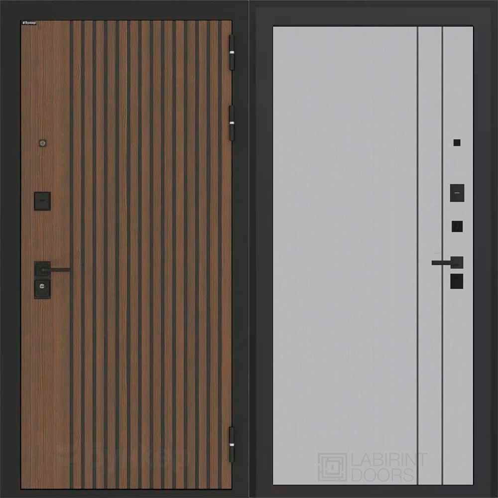 Входная дверь Бункер БН 02 - 10 Серый софт рельеф