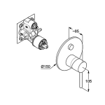 Смеситель для душа Kludi Bozz 38759N076 брашированное золото