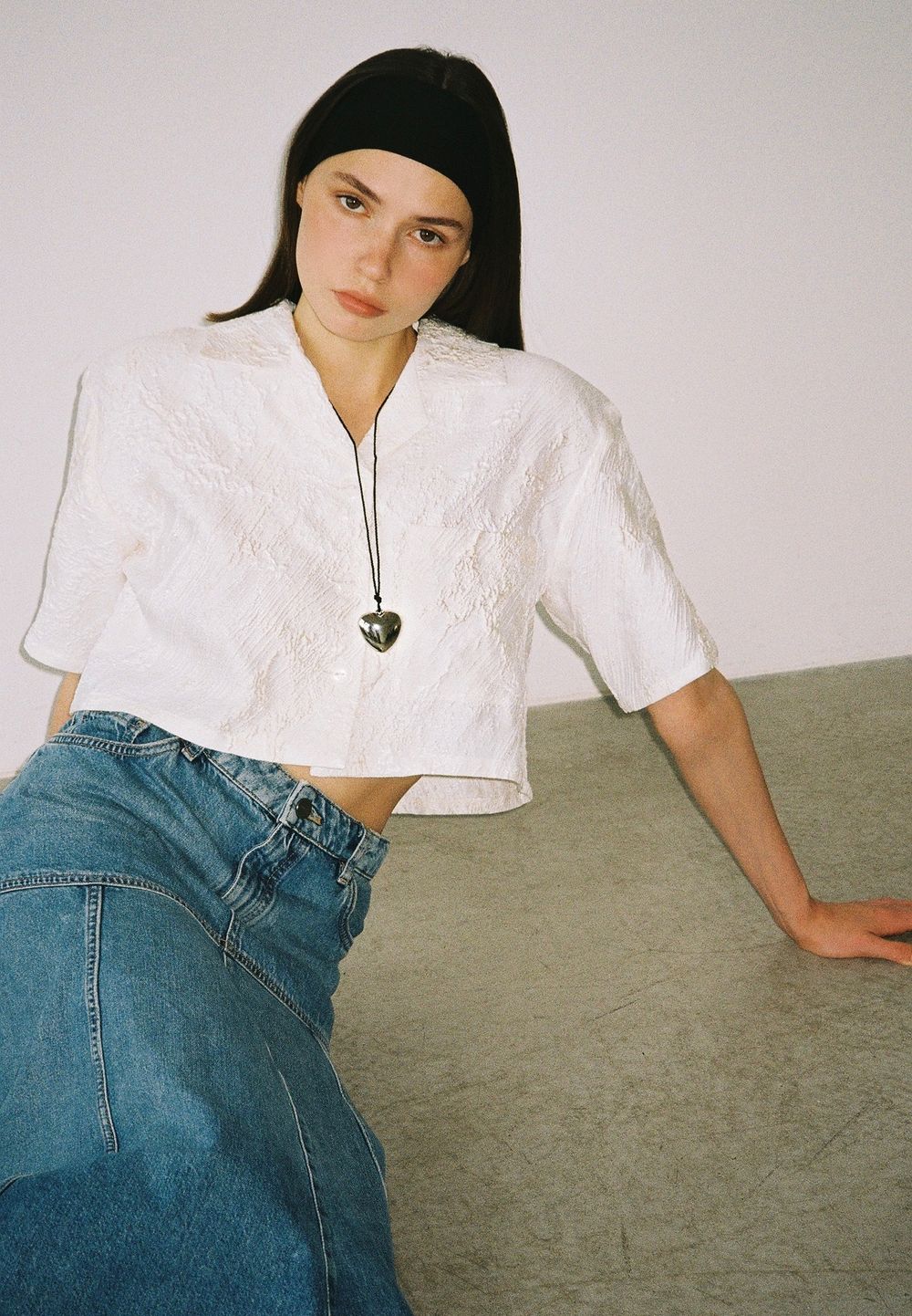 Popcorn cropped shirt