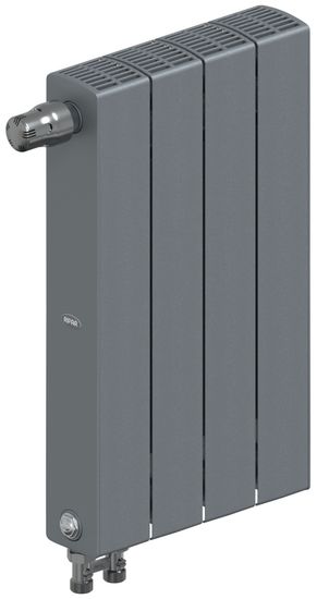 Радиатор Rifar SUPReMO Ventil 500 "титан" - 4 секции подключение нижнее (левое)