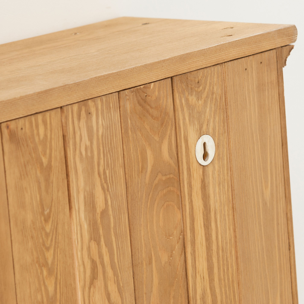 Шкаф навесной Прованс 2 ящика для кухни и ванной из массива сосны, бежевый