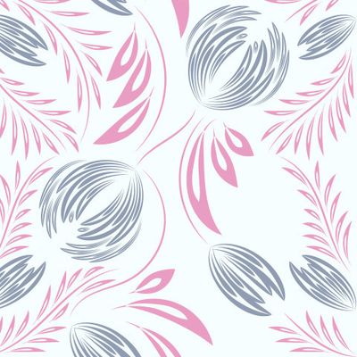 Folk flowers pattern