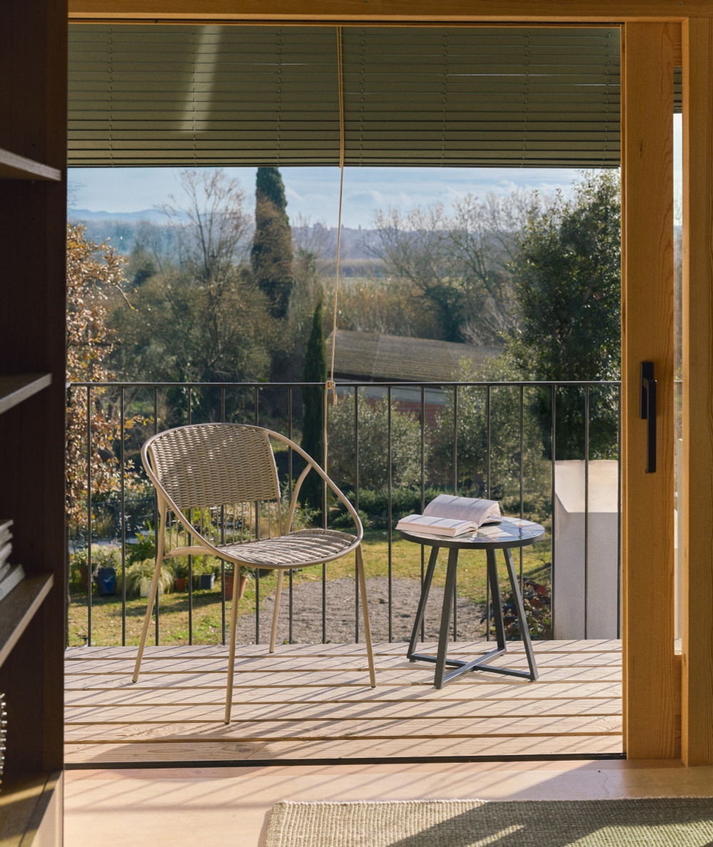 Стул уличный Atrani из стали и веревки цвета таупе