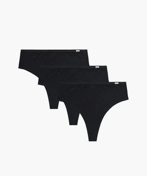 Женские трусы бразилиана (3шт) Atlantic 3CLP-008, черный