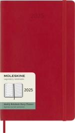 Еженедельник на 2025 год Moleskine Classic Soft WKNT (DSF212WN3) 13х21см мягкая обложка красный