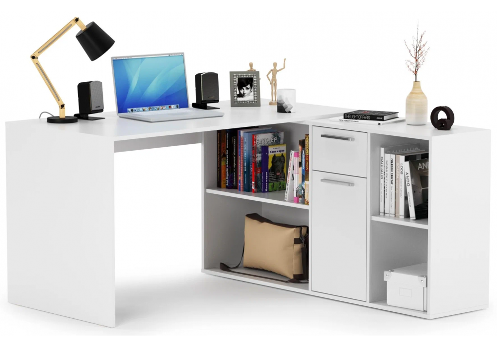 Компьютерный стол Woodville Лайт 03.245F белый гладкий 101
