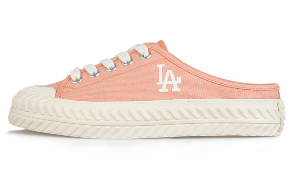 MLB Playball Mule Mules Slip Resistant Abrasion Resistant Low top Canvas Shoes Unisex Cherry Blossom Pink