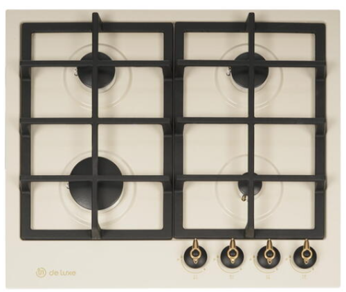 Поверхность варочная  ДеЛюкс TG4_750231F-078 (топленое молоко,ручки золото,газ/к., 51*60) Россия
