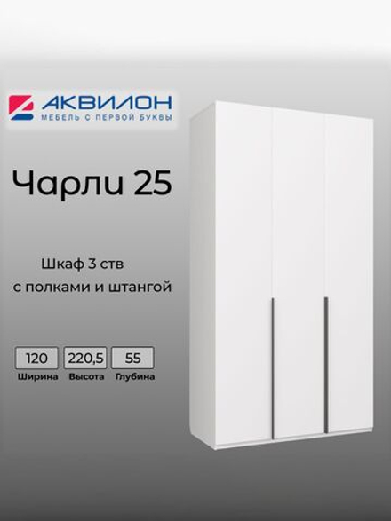 Шкаф для одежды АКВИЛОН "Чарли №25", ЛДСП, 120 см