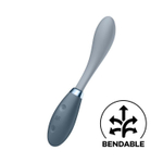 Серый вибромассажер G-Spot Flex 3 - 19,5 см. (Цвет: серый)