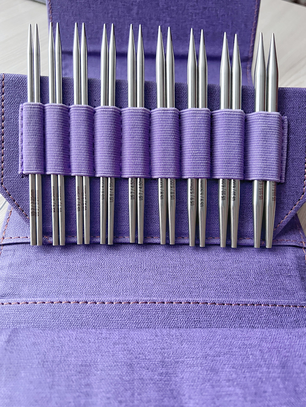 Набор съемных укороченных спиц 9см/9пар Flight Standard Purple Lykke