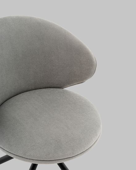 Стул Труфальд велюр светло-серый