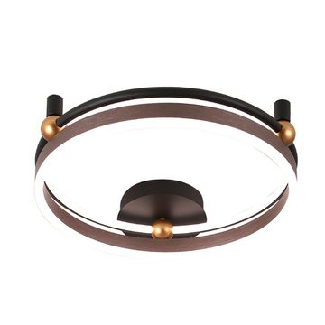 Потолочный светодиодный светильник 48W 3000-6300K Fernando PL48W LED Coffee/Black чёрный/кофейный Crystal Lux