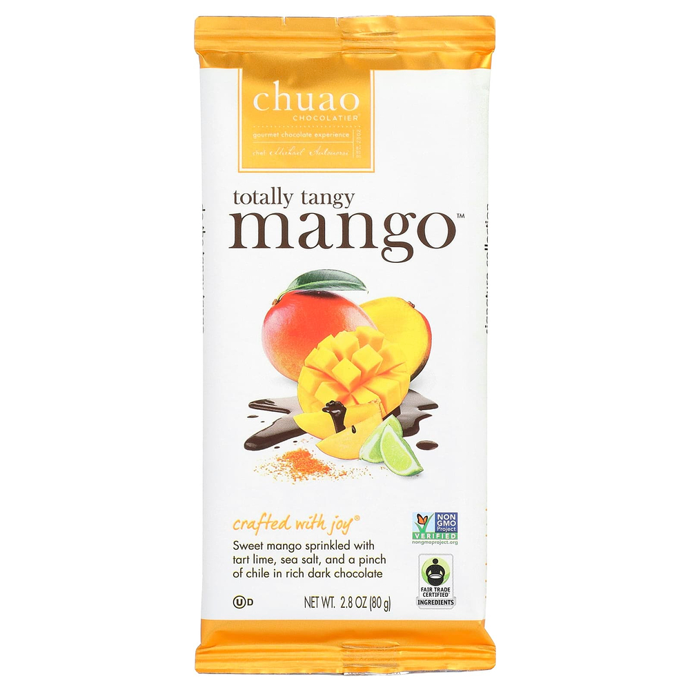 Chuao Chocolatier, темный шоколад, Totally Tangy Mango™, 80 г (2,8 унции)
