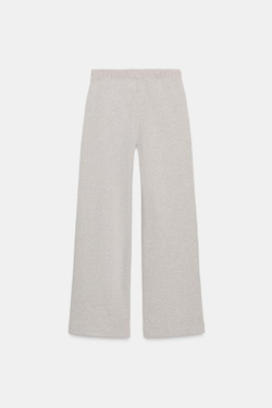 ZARA БРЮКИ ИЗ МЯГКОЙ ТКАНИ С ЭТИКЕТКОЙ, БЕЖЕВЫЙ