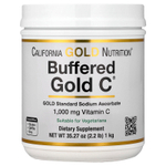 California Gold Nutrition, Buffered Gold C®, некислый витамин C в порошке, аскорбат натрия, 1 кг (2,2 фунта)