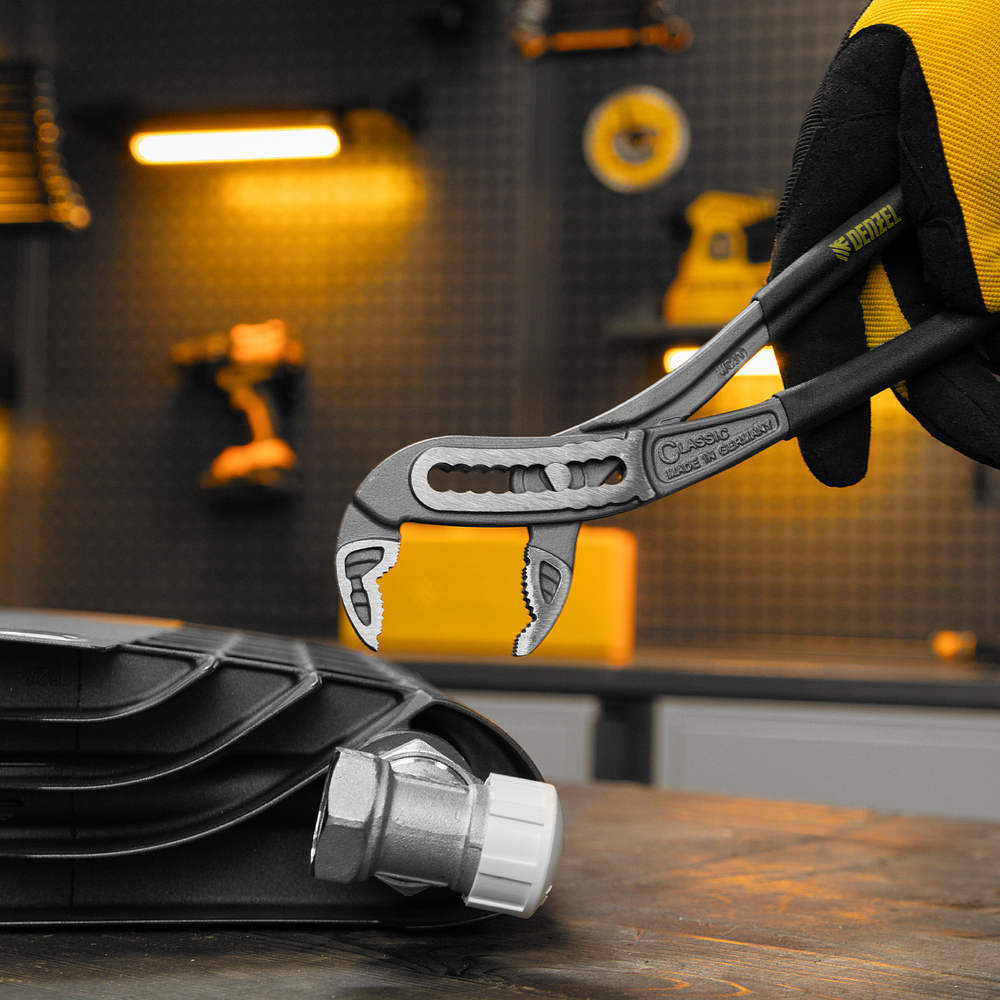 Клещи переставные, обливные рукоятки, 240 мм Denzel