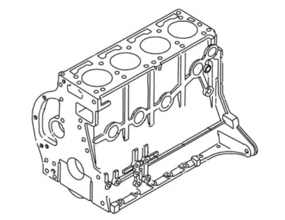 Блок цилиндров Toyota 1DZ/1DZII 5-7FD15 114017820971