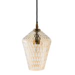 Светильник подвесной mystic aura, D19 см, янтарно-золотой