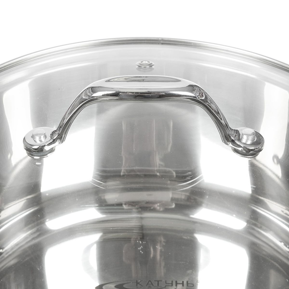 Кастрюля нерж, 4.2 л, с крыш, Катунь, Ника, KT02-D-40, индукц