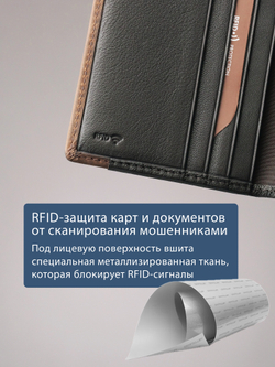 B123180R Castanho - Футляр для карт MP с RFID защитой