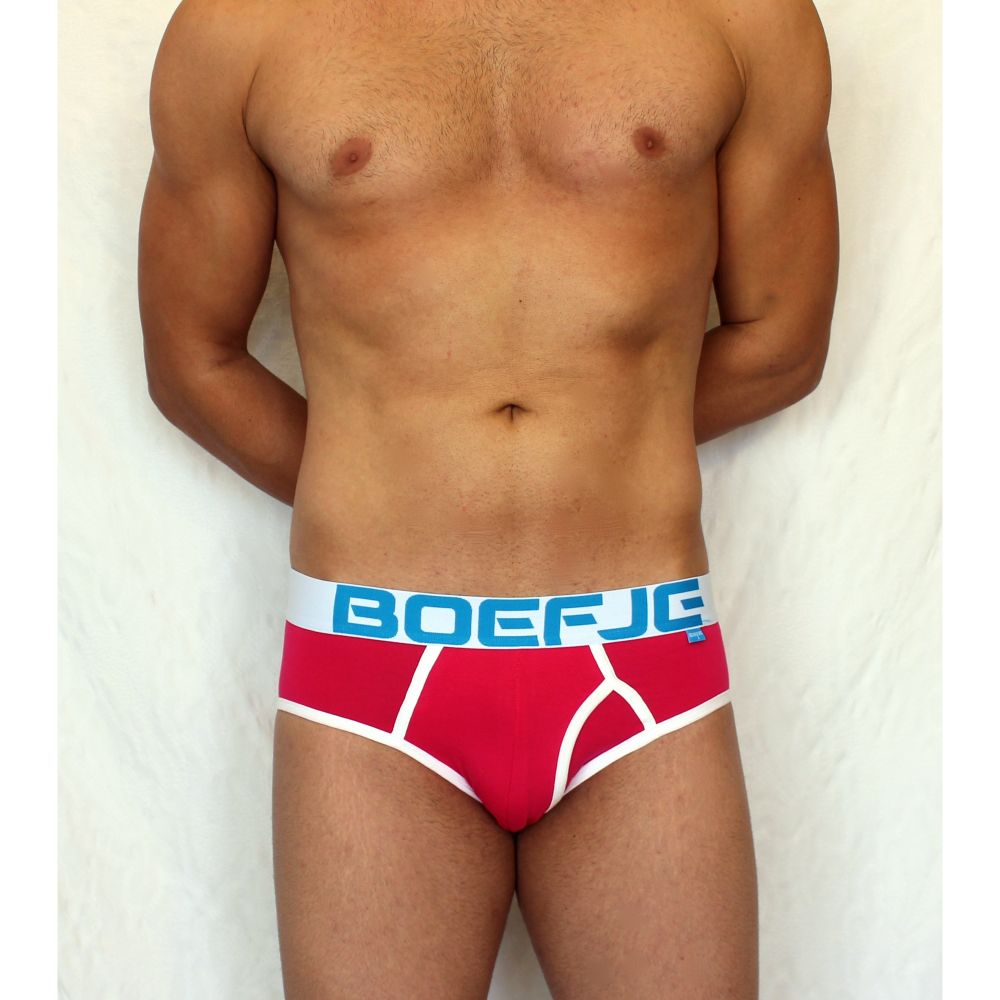 Мужские трусы брифы малиновые Boefje