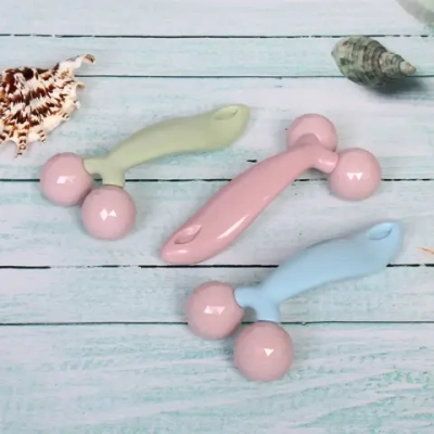 Массажер для зоны лица и шеи декольте «Beauty House-3D», цвет мятный, розовый и голубой, 17,5*8см/пакет